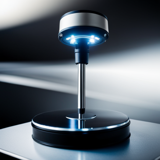 An image of a 3D scanner capturing a reflective surface, showing the process of capturing multiple angles and using anti-reflective coating to minimize interference