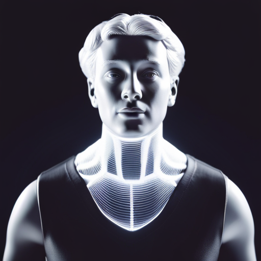 An image of a person undergoing an infrared 3D scanning process, with detailed visuals of the technology in action and the resulting 3D model